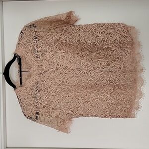 Zara blush lace top